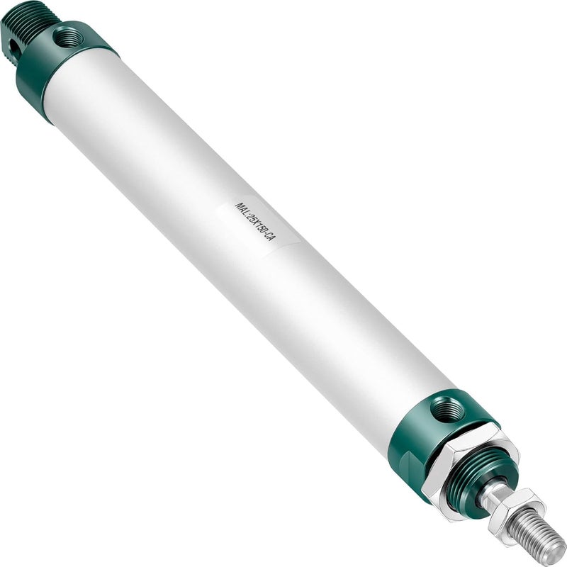 VIILOCK Pneumatic Air Cylinder 25mm Bore 150mm Stroke, Mini Air Cylinder Single Rod Double Action MAL 25 X 150 - Image 1